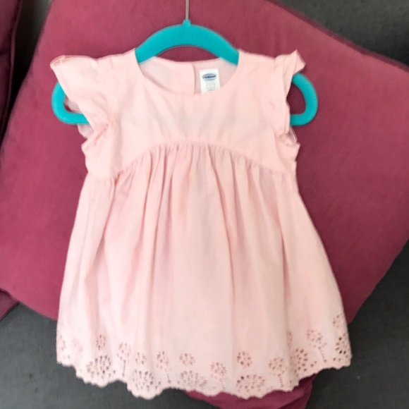 Old Navy Other - Pink cotton eyelet dress with matching bloomer